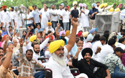 AAP Punjab stages state-wide protest against dictatorial BJP demands immediate release of Arvind Kejriwal