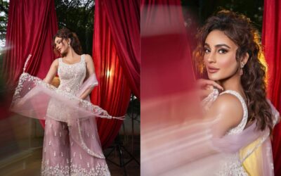 Seerat Kapoor Gives Soothing Girl Next Door Vibes In A Peach-Embellished Sharara Set Costing An Entire Look Worth Rs 1 Lakh  