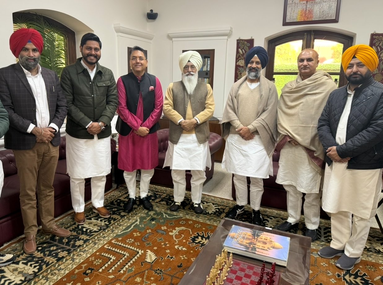 Aam Aadmi Party Punjab President Aman Arora, along with party leaders, had the privilege of meeting and seeking blessings from the esteemed Baba Gurinder Singh Dhillon Ji, Chief of Dera Beas, and Jasdeep Singh Gill Ji.